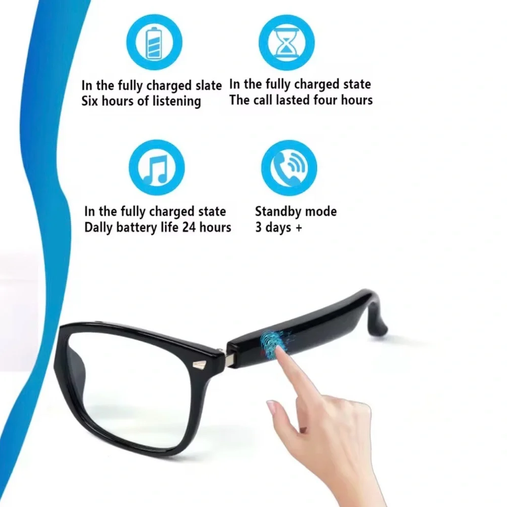 AI Translation Glasses - Black